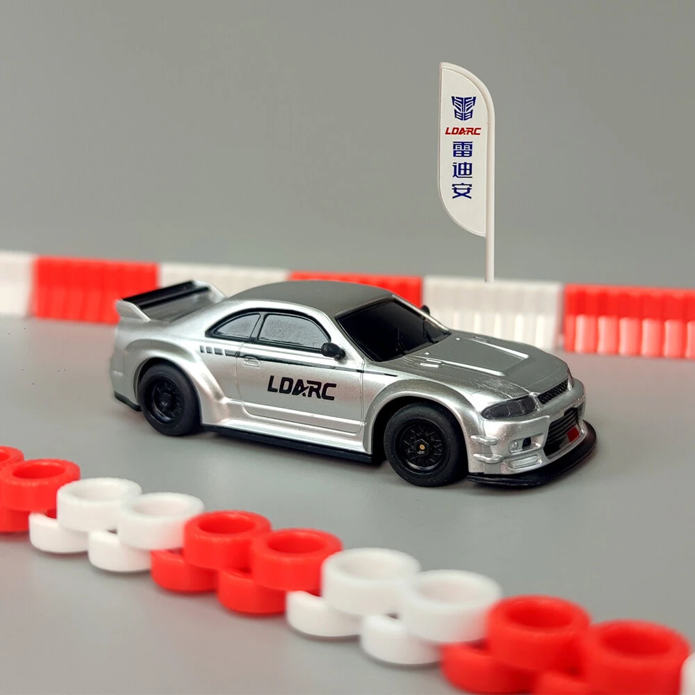 LDARC R02 1/64 2.4G RWD Drift RC Car Mini Race LED Light Radio Control High-Speed Motor On-Road Racing Vehicle Model Boys Gifts 60 Minutes Playing Time Toys — view 5
