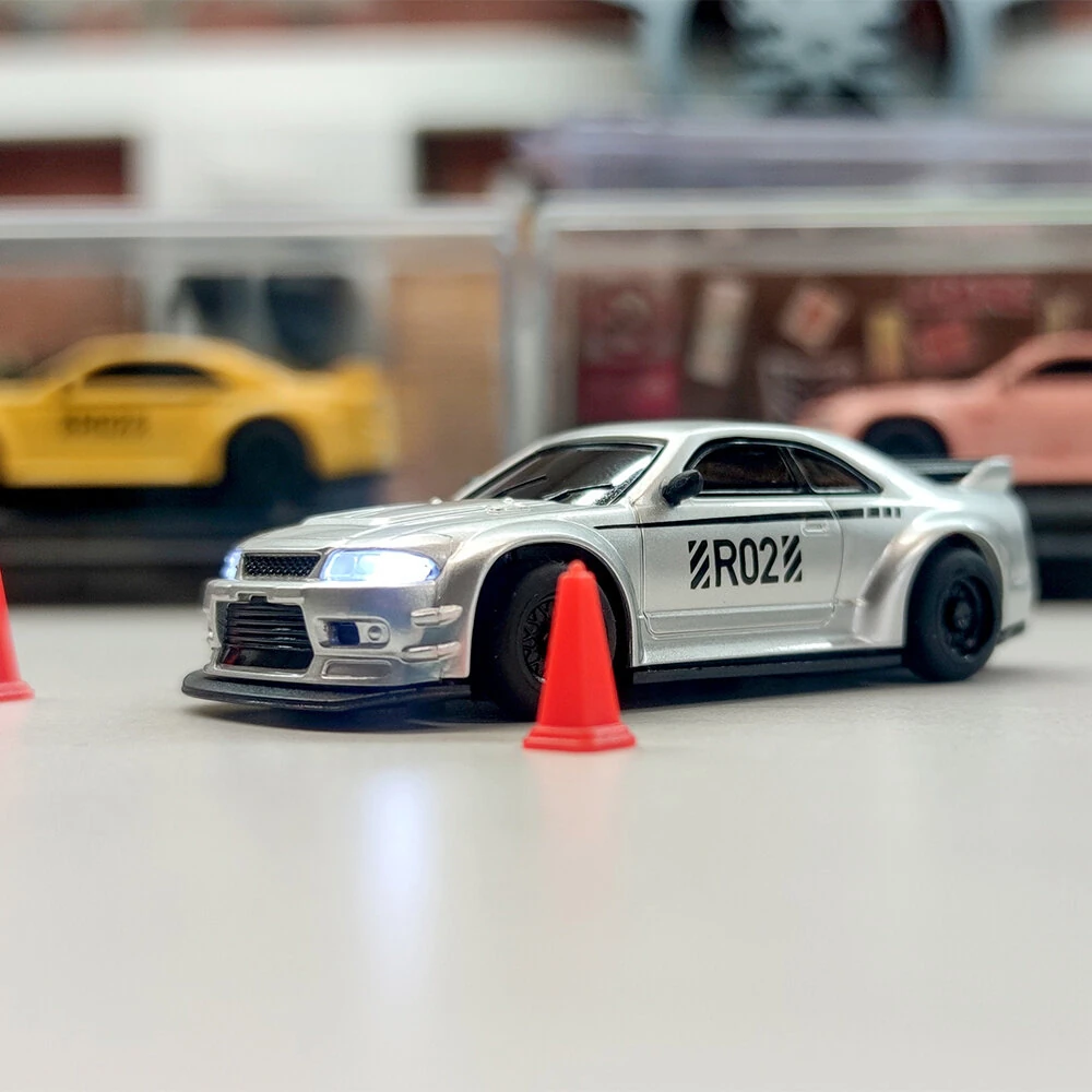 LDARC R02 1/64 2.4G RWD Drift RC Car Mini Race LED Light Radio Control High-Speed Motor On-Road Racing Vehicle Model Boys Gifts 60 Minutes Playing Time Toys — view 6