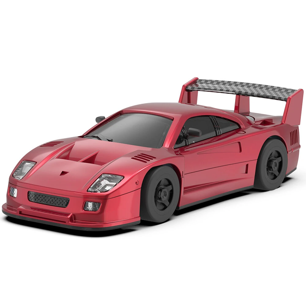 LDARC S100 1/64 2.4G RWD Drift RC Car Mini Full Proportional Three Speed Metal Gears LED Light with Bearings Screen Remote Control High-Speed On-Road Racing Vehicle Model Boys Gifts 60 Minutes Playing Time Toys