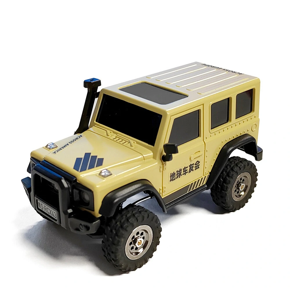 LDARC X43 1/43 2.4G 4WD RC Car Rock Crawler Mini Climbing LED Light Off-Road Vehicles Models Remote Control Racing Toys — view 3