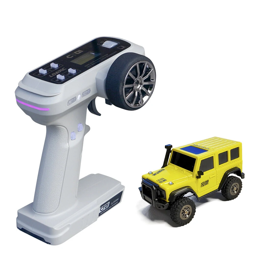 LDARC X43 1/43 2.4G 4WD RC Car Rock Crawler Mini Climbing LED Light Off-Road Vehicles Models Remote Control Racing Toys — view 5