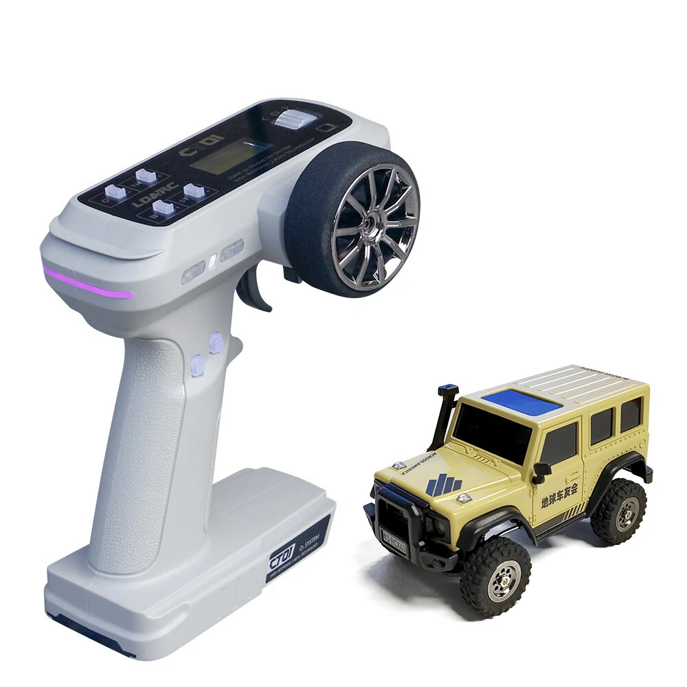 LDARC X43 1/43 2.4G 4WD RC Car Rock Crawler Mini Climbing LED Light Off-Road Vehicles Models Remote Control Racing Toys — view 6