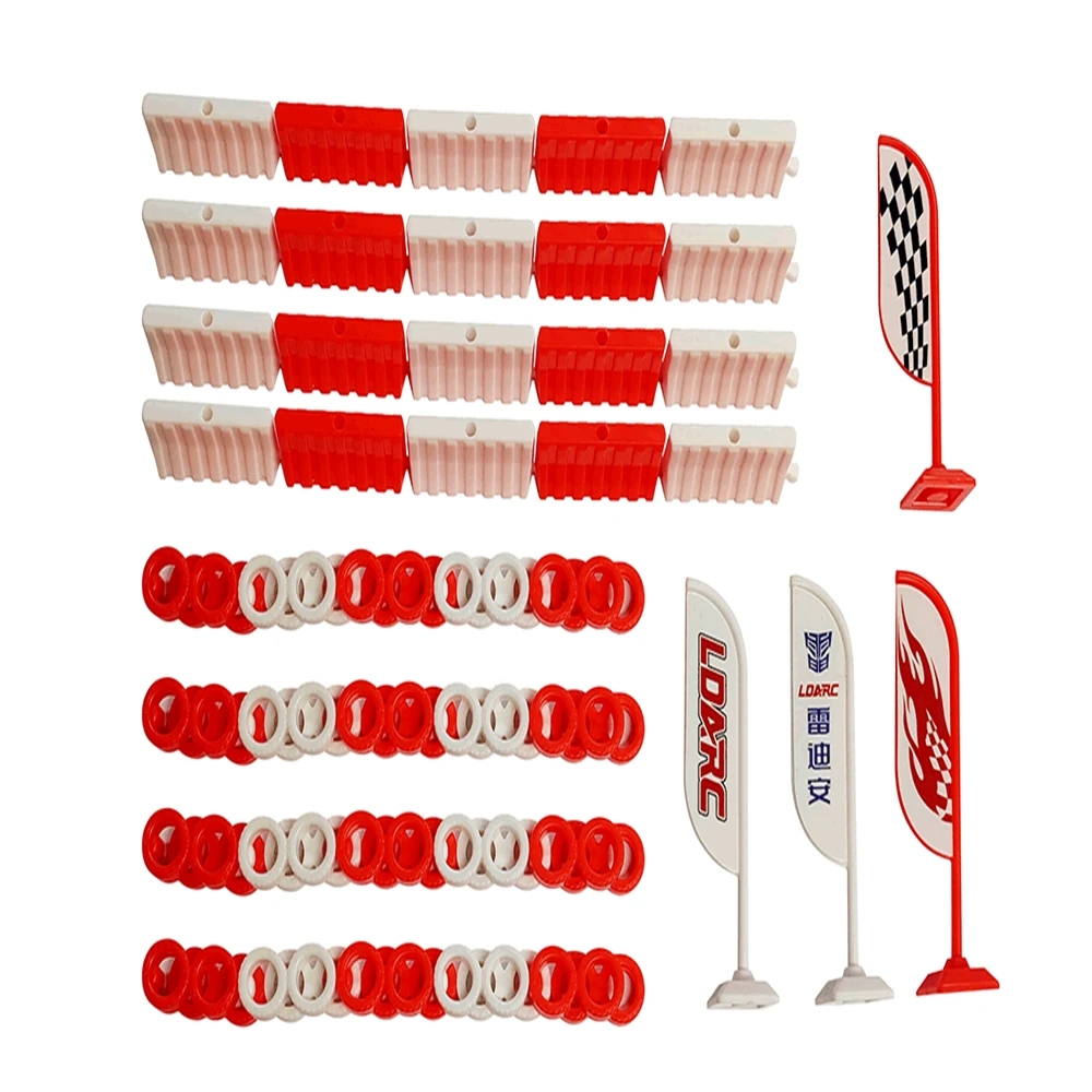 LDARC X43 V64 1/43 1/64 1/72 Mini Drift RC Car Parts Road Cone Indicator Street Sign Decoration Set Vehicles Models Spare Accessories SK177 — view 2