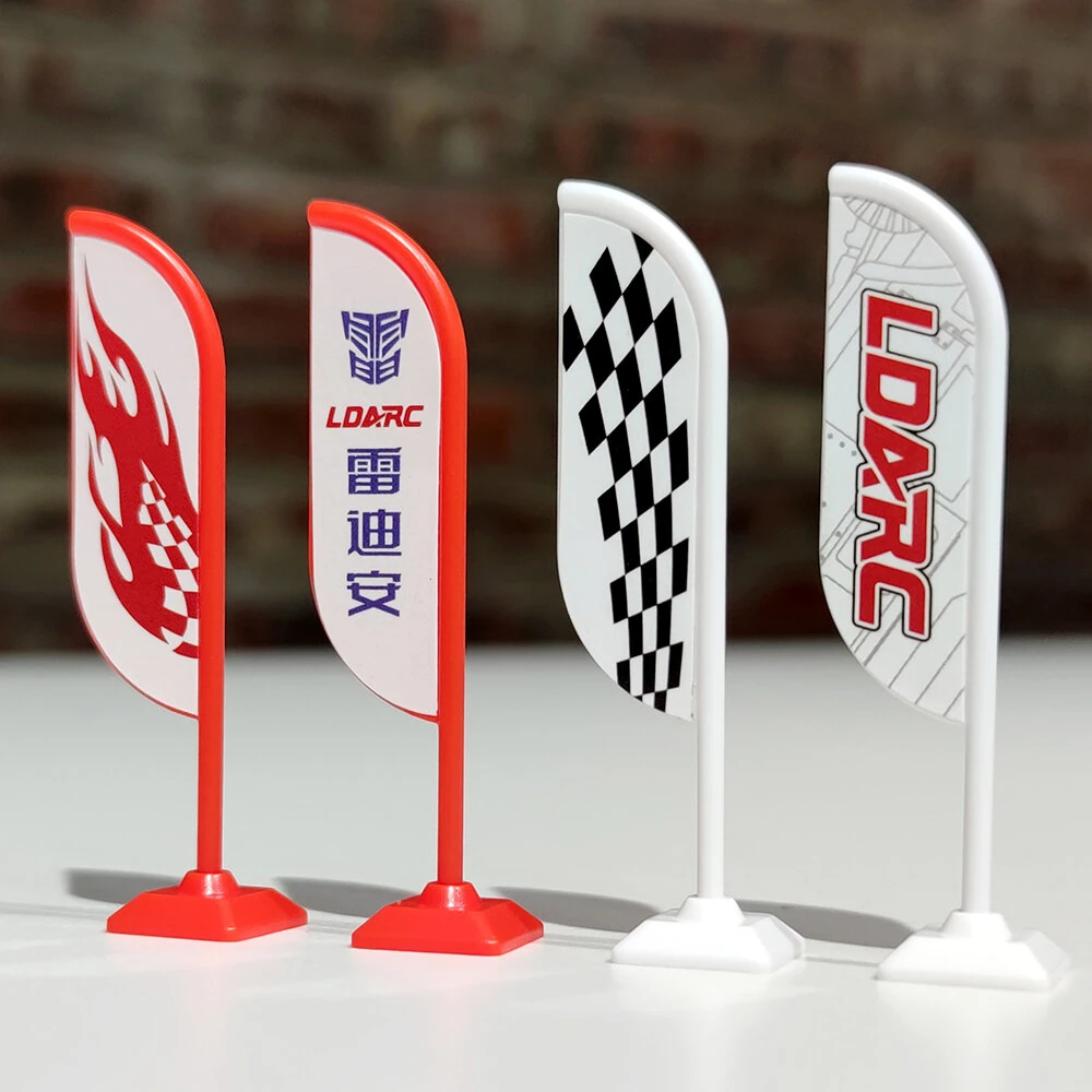 LDARC X43 V64 1/43 1/64 1/72 Mini Drift RC Car Parts Road Cone Indicator Street Sign Decoration Set Vehicles Models Spare Accessories SK177 — view 5