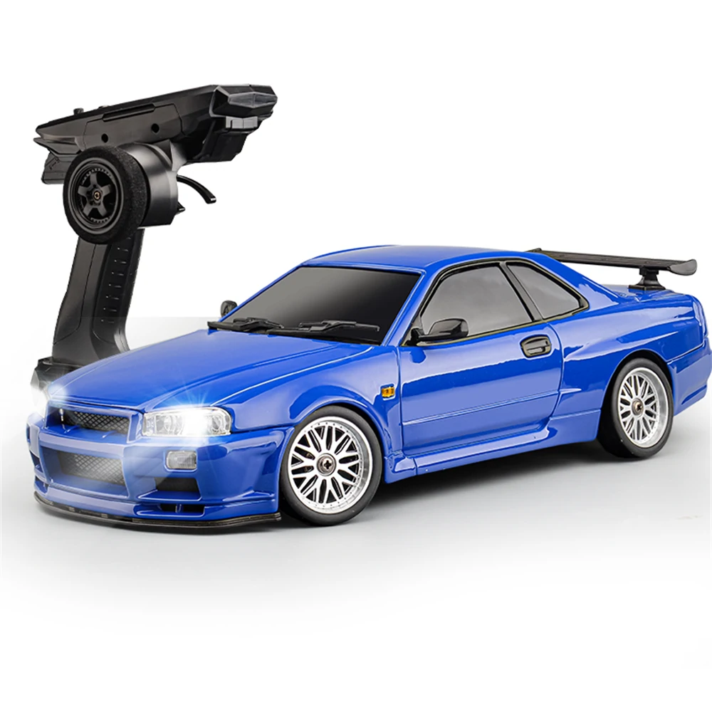 LDRC 1899/A99 RTR 1/18 2.4G RWD RC Car Drift GTR R34 Gyro LED Light On-Road Full Proportional Alloy Body Shell Racing Vehicles Models Toys — LDR\/C
