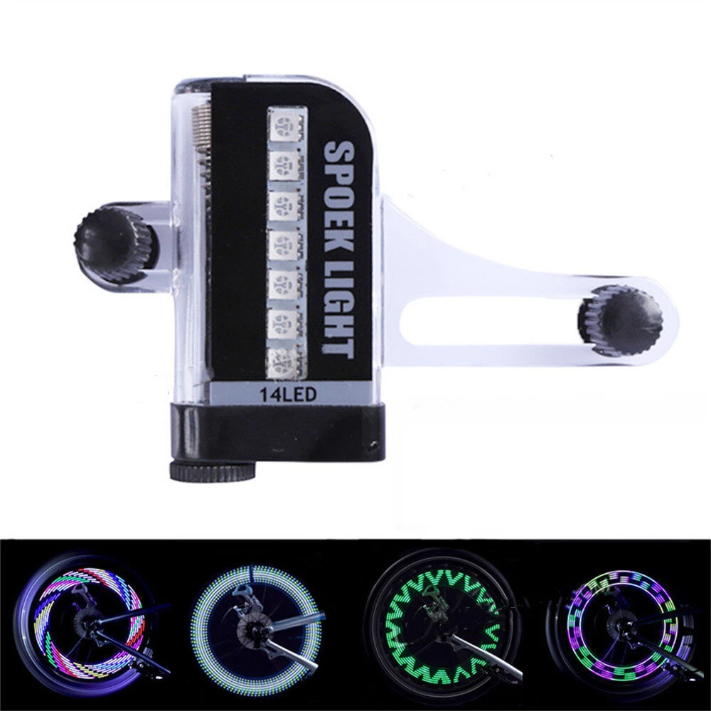 LEADBIKE 14 RGB DIY LED Bike Wheel Light Rechargeable Bicycle Warning Lights Waterproof LED Neon Bike Tyre Light for Cycling — LEADBIKE