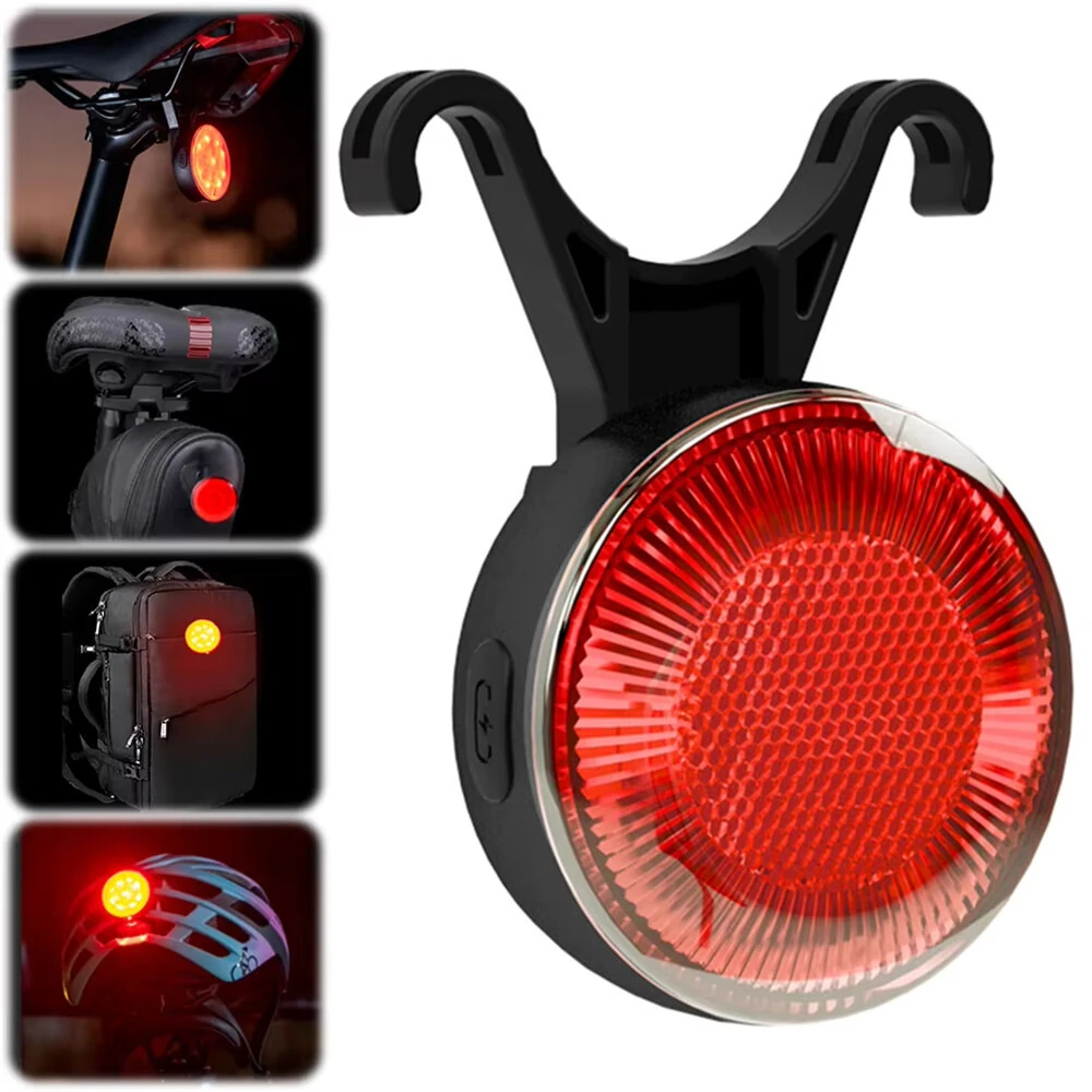 LEADBIKE LD93-LS Smart Brake Sensor Laser Bike Taillight 180° Large Floodlight 500mAh Battery 5 Light Modes Type-C Rechargeable IPX5 Waterproof Wear-resistant Bicycle Rear Light for Night Cycling — view 11