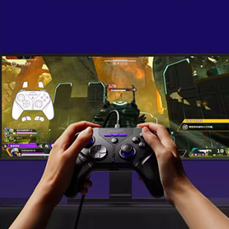 LeadJoyPlus XENO PLUS Dual Mode Wireless Controller with TMR Hall Effect Joystick Hall Effect Linear Trigger Mechanical Switch 1000Hz Polling Rate Gamepad for PC Switch iOS Android — view 6