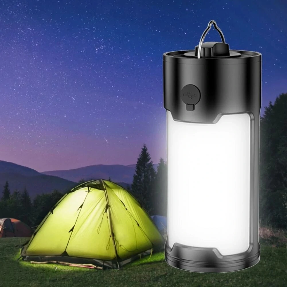 LED Camping Lantern Rechargeable Built-in 18650 Battery Portable Tent Lamp Outdoor Waterproof Camping Emergency Light — image 1