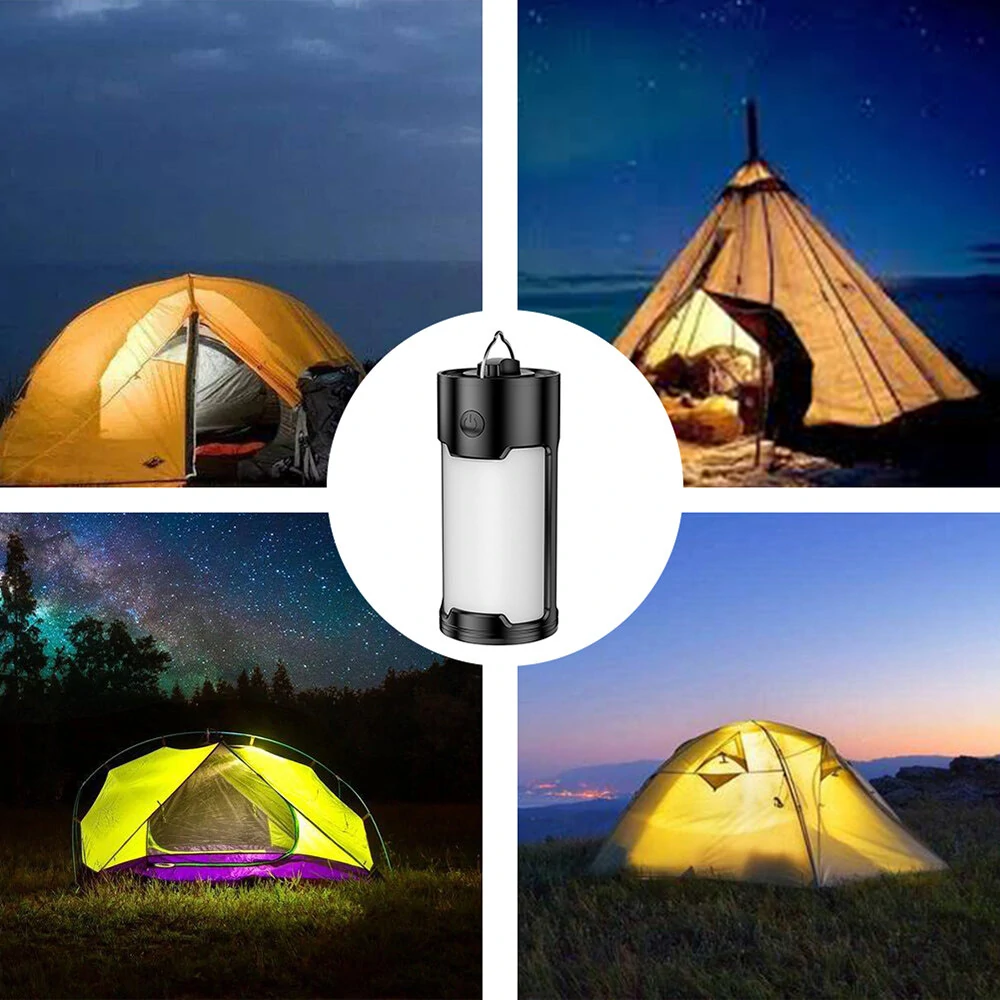 LED Camping Lantern Rechargeable Built-in 18650 Battery Portable Tent Lamp Outdoor Waterproof Camping Emergency Light — view 10