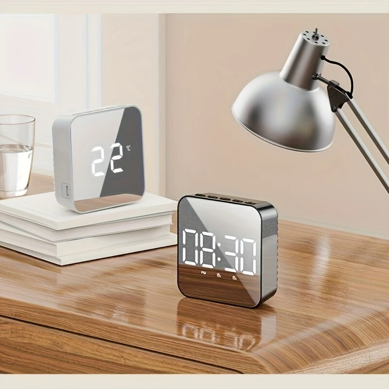 LED Clock Student Alarm Clock Plug-In Dual-Purpose Large Screen Display Digital Clock Voice-Controlled Temperature Clock — Pricio