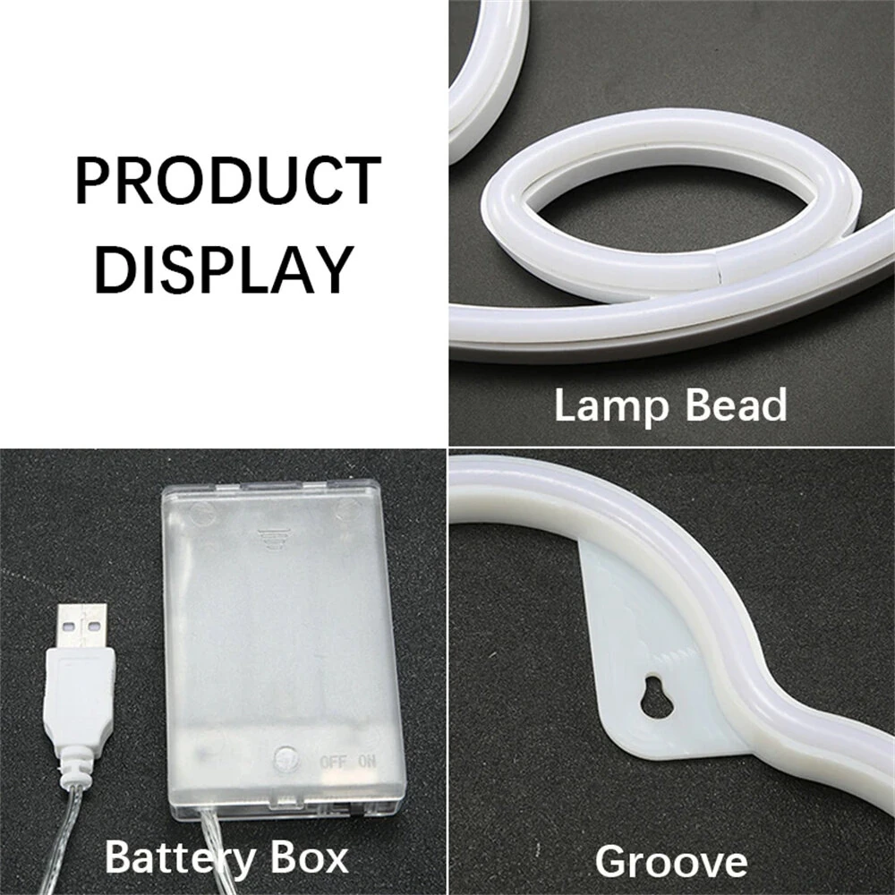 LED Halloween Neon Signs Atmosphere Lamp IP42 Waterproof 22x19.5cm Blue Pink Yellow Decor for Home Office Shop — view 6