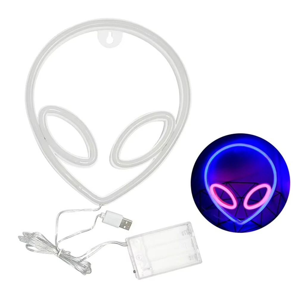LED Halloween Neon Signs Atmosphere Lamp IP42 Waterproof 22x19.5cm Blue Pink Yellow Decor for Home Office Shop — view 8