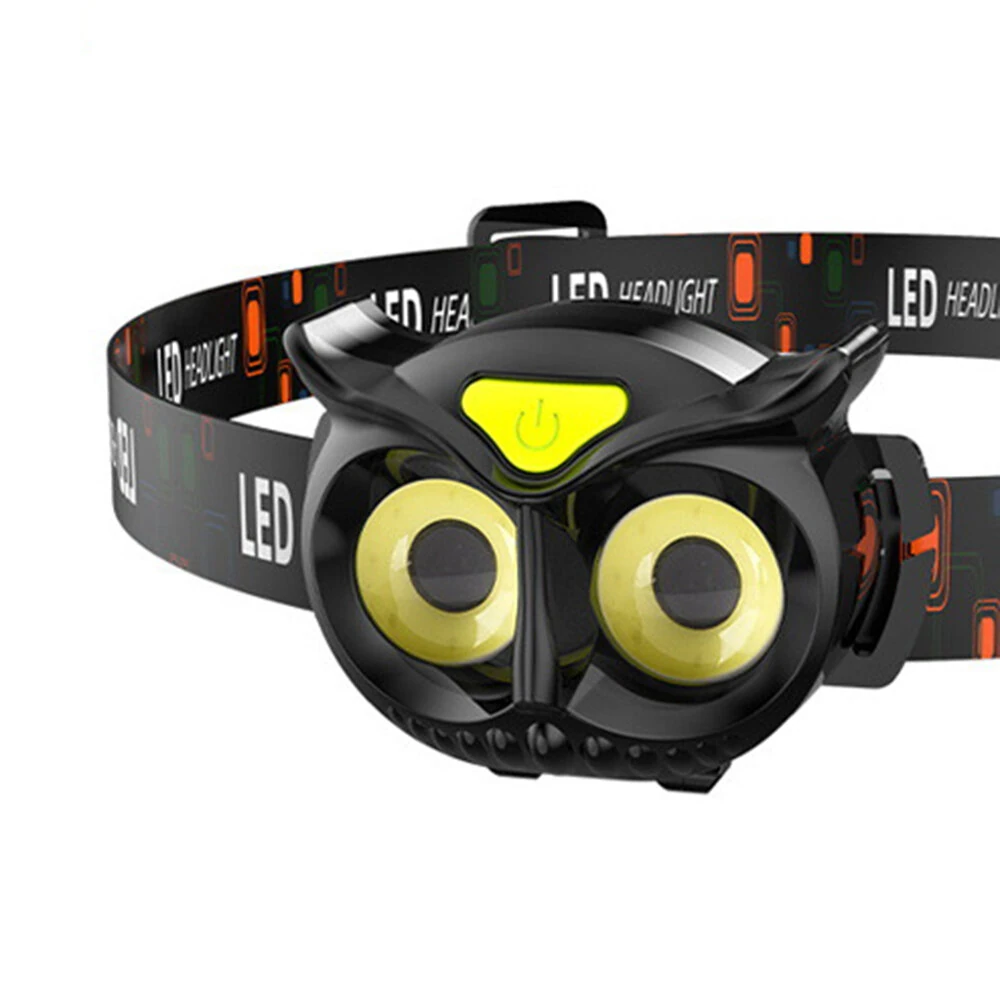 LED Mini Strong Light Owl Headlight Portable Outdoor Exploration Camping Fishing COB Head Lamp — view 2