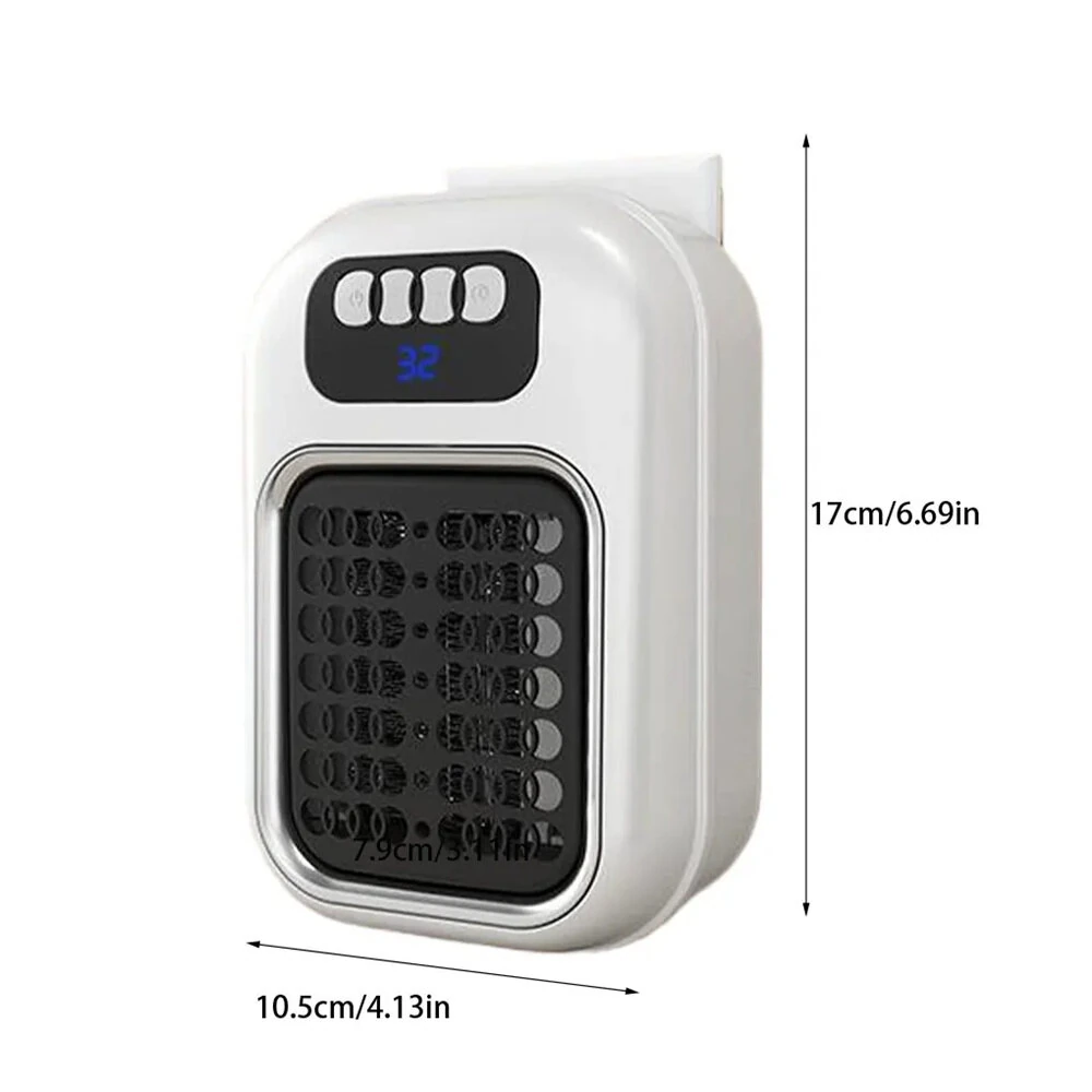 LED Portable Heater Mini Electric Heater Plug in Wall Room Heater Home Appliance Heating Stove Radiator Remote Warmer Machine — view 10