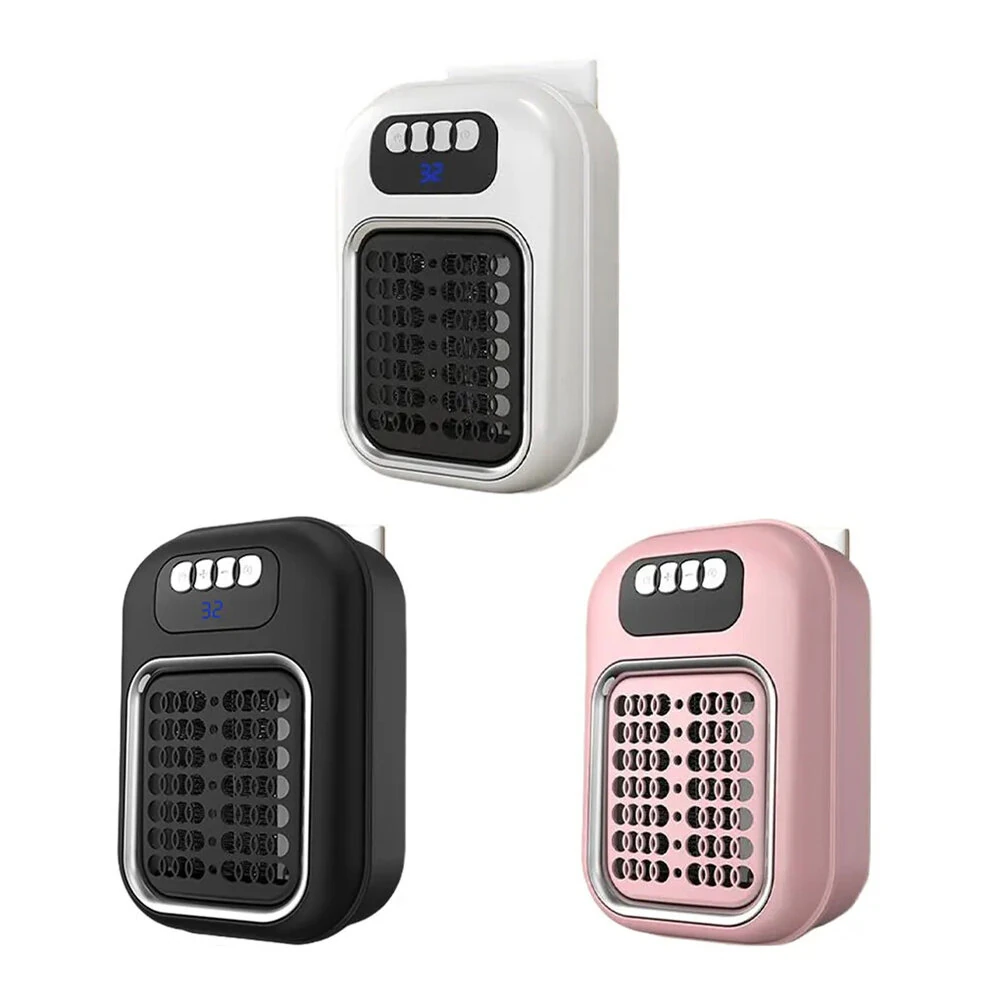 LED Portable Heater Mini Electric Heater Plug in Wall Room Heater Home Appliance Heating Stove Radiator Remote Warmer Machine — view 3