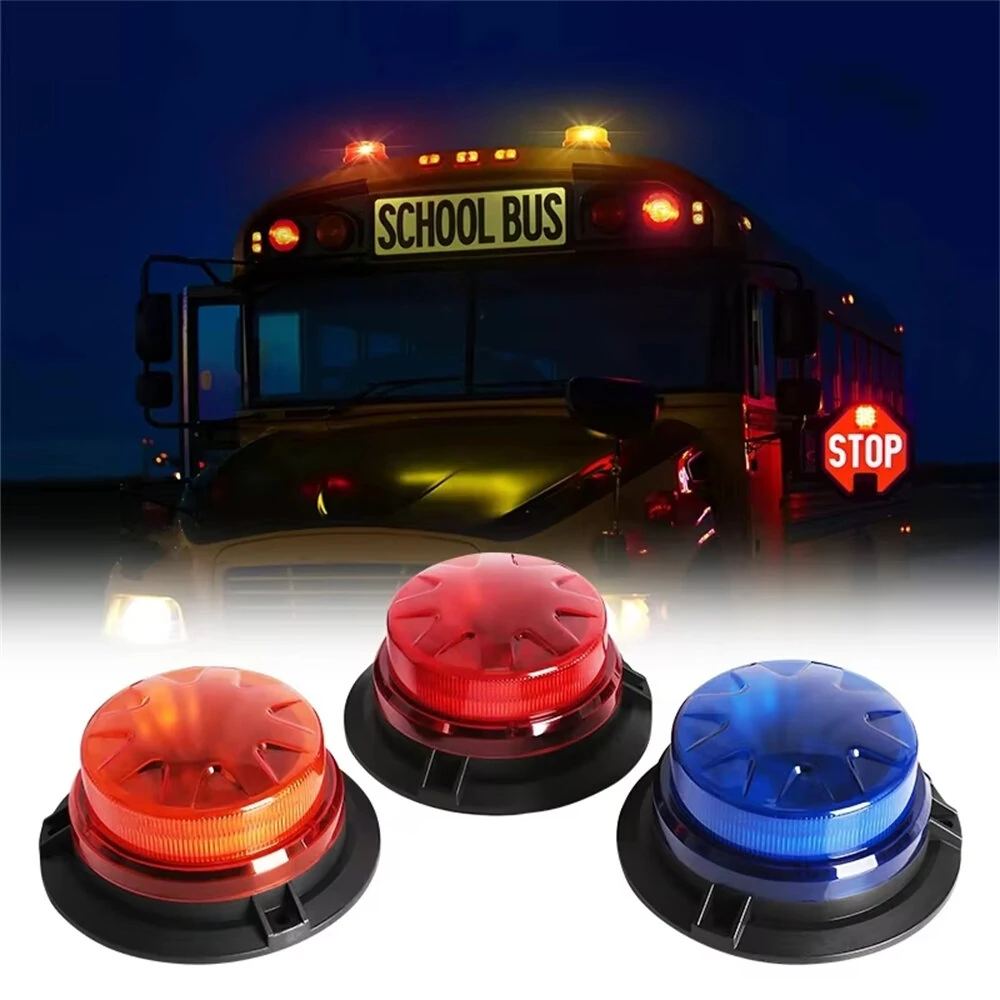 LED Roof Warning Beacon 12V-24V IP65 Waterproof High Brightness Multiple Modes Strobe Lights — view 3