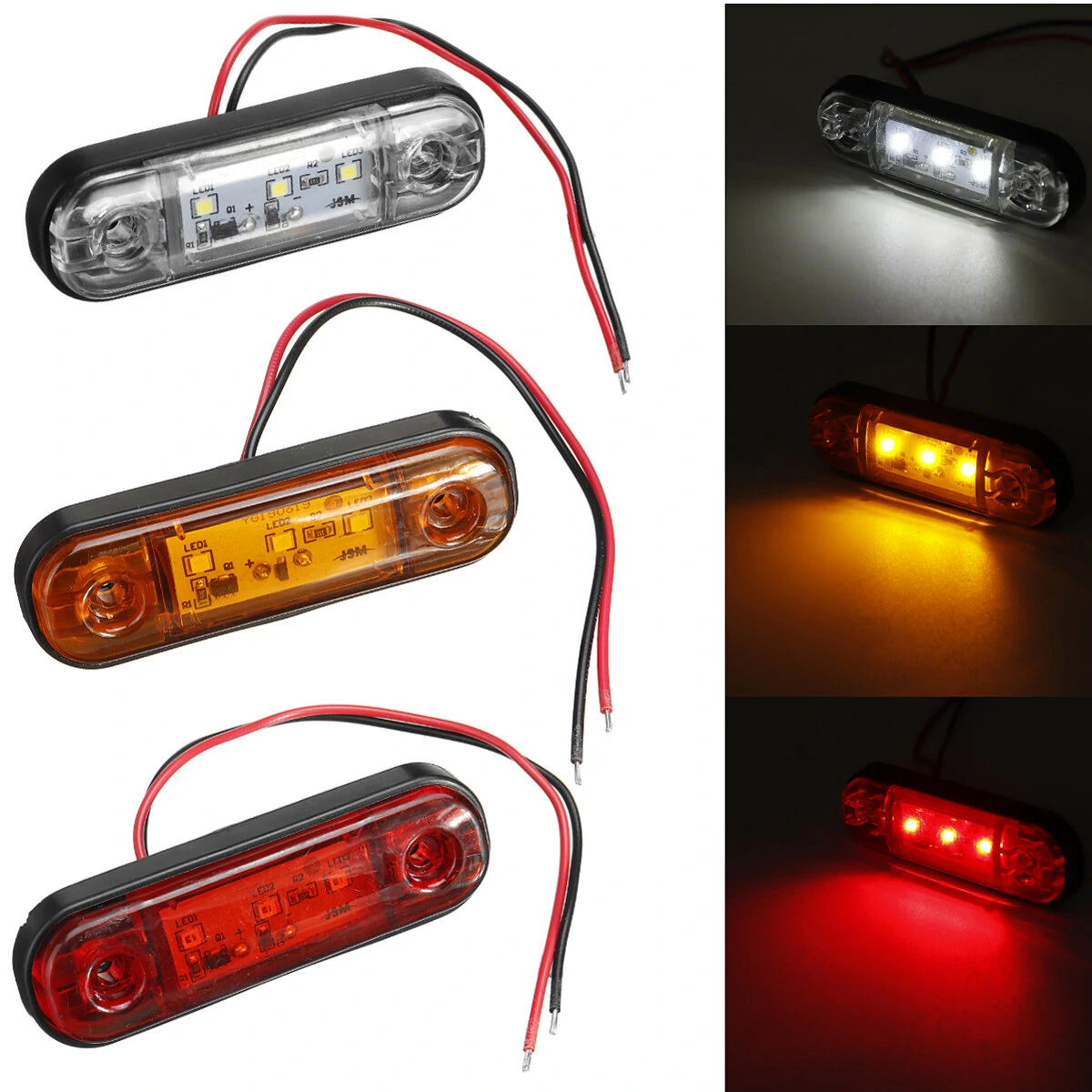 LED Side Marker Indicator Light Waterproof For 12V 24V Trailer Truck Bus Lorry Van — Pricio