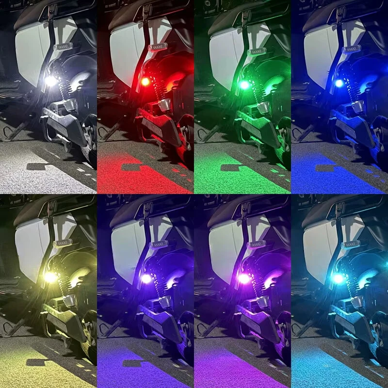 LED Strobe Light with Remote Control 8 Colors RGB for Motorcycle Drone Bicycle Car Camping Emergency Lighting — view 5