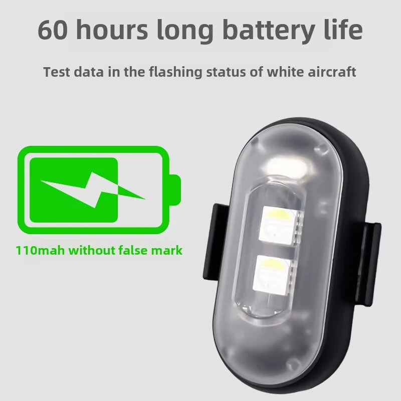 LED Strobe Light with Remote Control 8 Colors RGB for Motorcycle Drone Bicycle Car Camping Emergency Lighting — view 7
