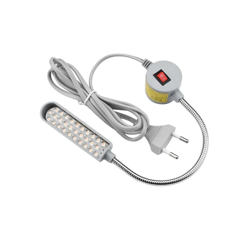 LED Work Light Magnetic Base 30 LED Beads 2W AC 110 220V Flexible Gooseneck Lamp for Drill Press Sewing Machine Workshop Lighting — view 2