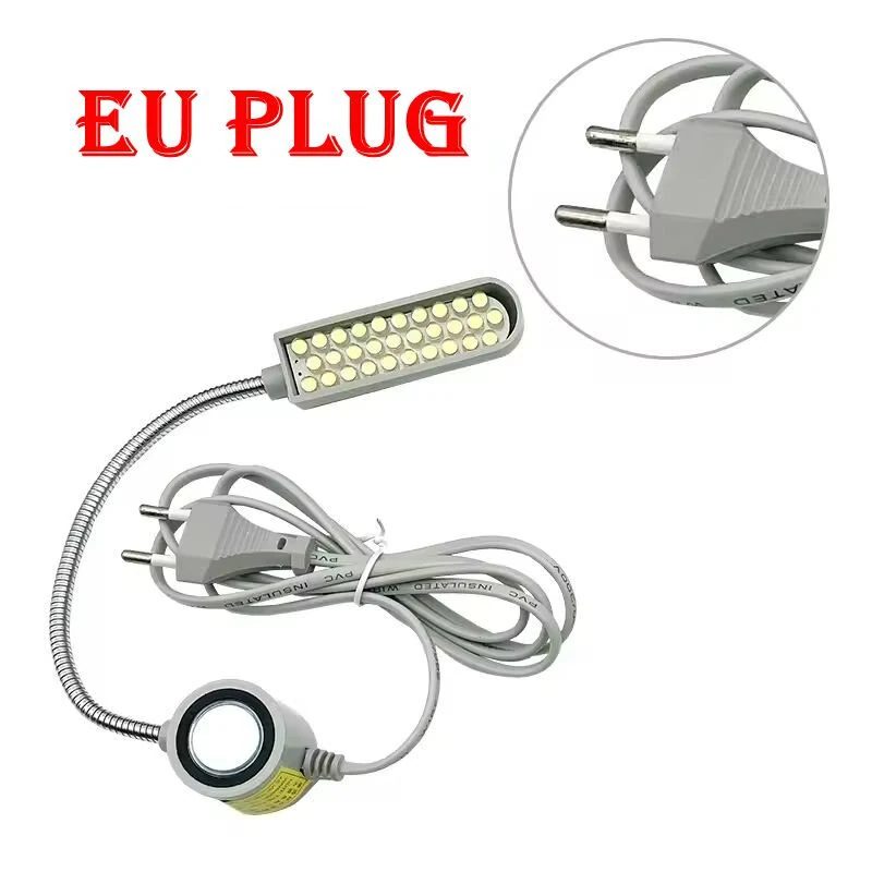 LED Work Light Magnetic Base 30 LED Beads 2W AC 110 220V Flexible Gooseneck Lamp for Drill Press Sewing Machine Workshop Lighting — view 6