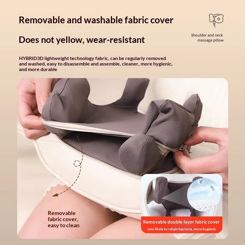 Lenovo L-SHH001 Neck Shoulder Massager 12D Massage Heads 3 Modes Heat Therapy USB Rechargeable Neck Message Instrument for Home Office Use — view 5