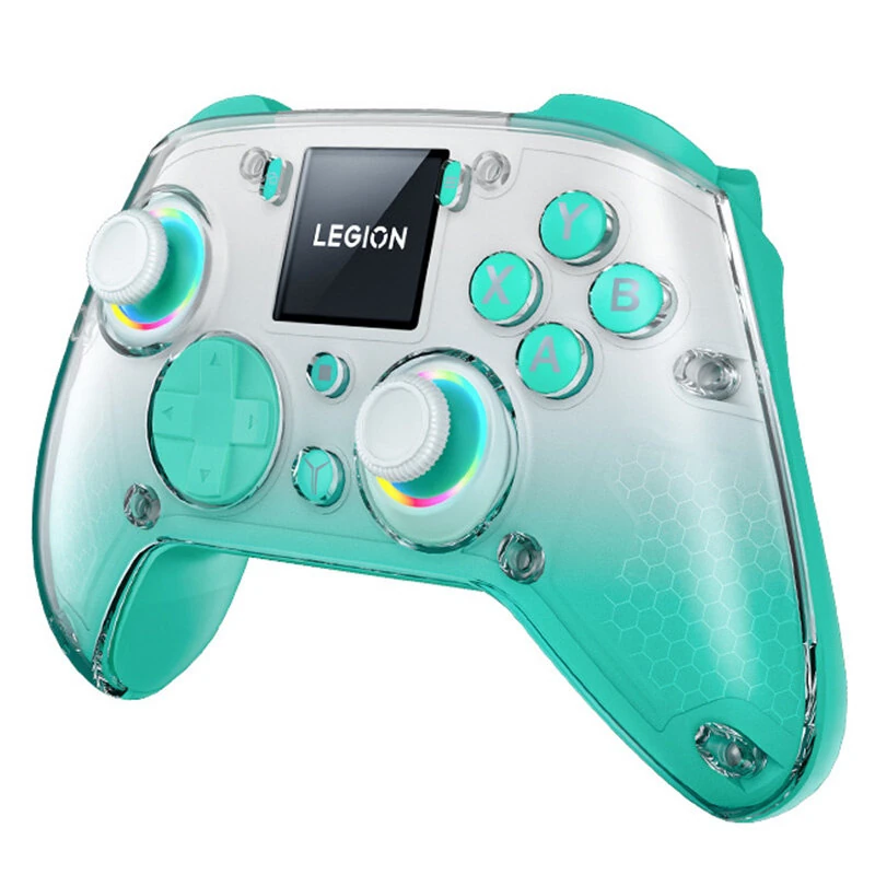 LENOVO Legion Y7 Tri-mode Wireless Gaming Controller with Hall Joysticks and Triggers 1.44 Inch Interactive Screen 4 Programmable Back Buttons Six-Axis Ergonomics Design for PC Switch iOS Android — view 2