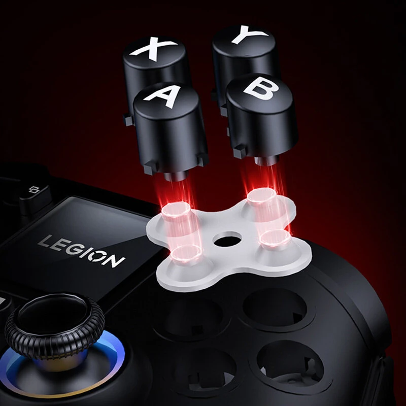 LENOVO Legion Y7 Tri-mode Wireless Gaming Controller with Hall Joysticks and Triggers 1.44 Inch Interactive Screen 4 Programmable Back Buttons Six-Axis Ergonomics Design for PC Switch iOS Android — view 6