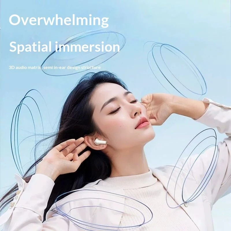 Lenovo TA100-X1 TWS Earbuds Wireless bluetooth 5.4 Earphone 13mm Large Drivers HD Calls Low Delay Smart Touch Control Semi-in-ear Sports Headphones — view 4