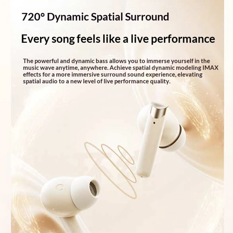 LENOVO TA240 Earbuds Wireless bluetooth 5.4 Earphone 10mm Composite Diaphragm 360° Stereo Surround Sound LED Digital Display Low Delay In-ear Sports Headphones — view 3