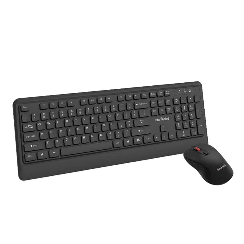 LENOVO ThinkPlus KM210 Pro 2.4GHz Wireless Keyboard and Mouse Set 104-keys Keyboard 800-1600DPI Mouse Ergonomics Design Splashproof Wireless Combo for PC Laptop Computer — Lenovo