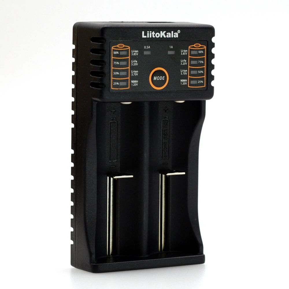 LiitoKala Lii-202 18650 Battery Smart Charger Lii202 For 18650, 18490, 18350, 17670, 17500, 16340(RCR123), 14500, 10440 Rechargeable Battery Charger — Liitokala
