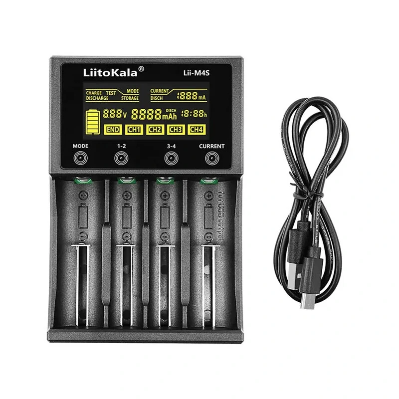 LiitoKala Lii-M4S Battery Charger for 26700 18650 26650 21700 AA Touch Button LCD Display Test The Battery Charger Capacity — LiitoKala