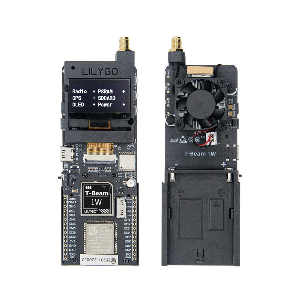 LILYGO T-Beam 868MHz 1W ESP32-S3 LoRa GPS Module SX1262 1.3-Inch SH1106 OLED Wi-Fi & Bluetooth 5 AXP2101 F550 Battery Compatible — LILYGO