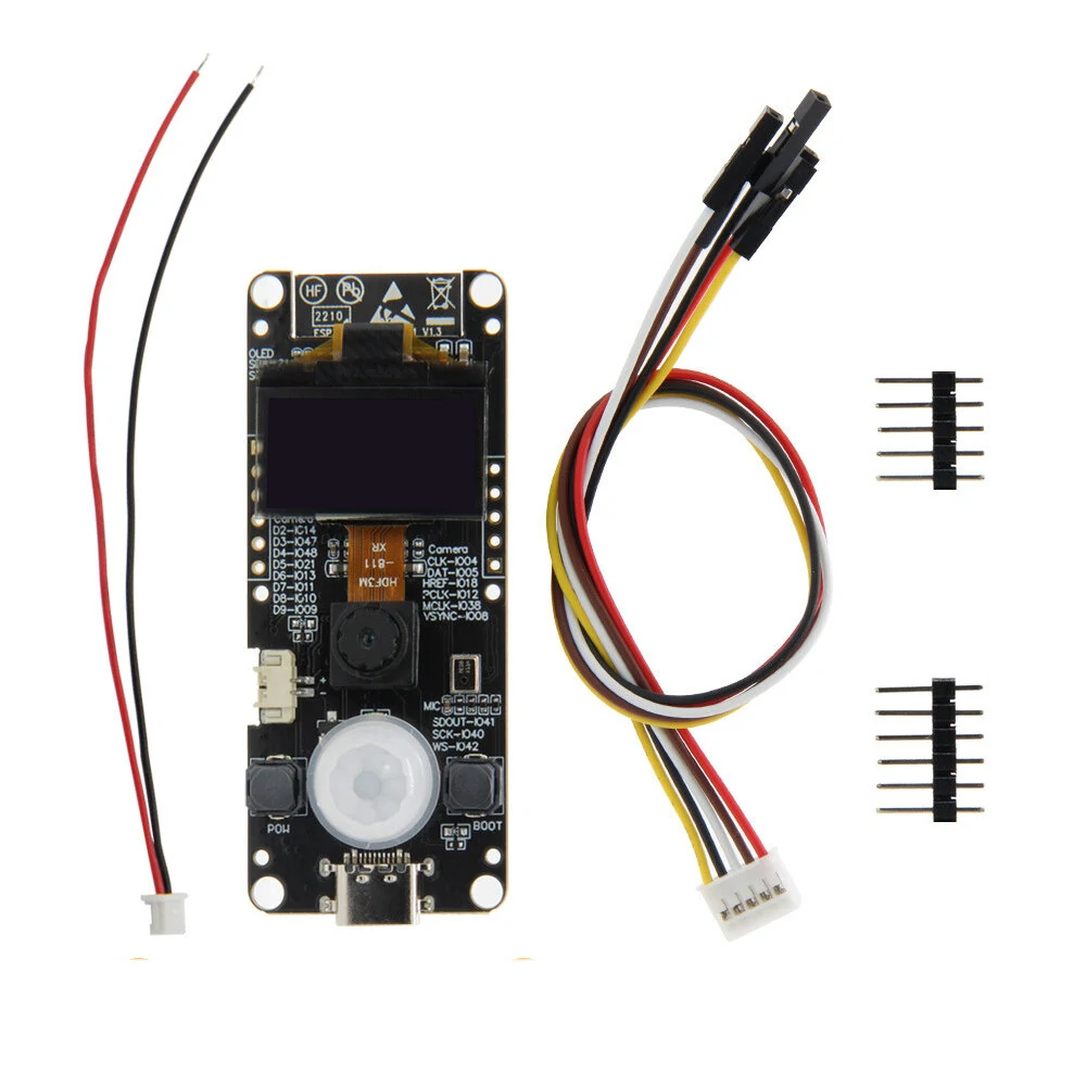 LILYGO® T-Camera-S3 ESP32-S3 Development Board 2MP HD Camera 0.96 inch OLED 16MB Flash WiFi bluetooth Module — view 5