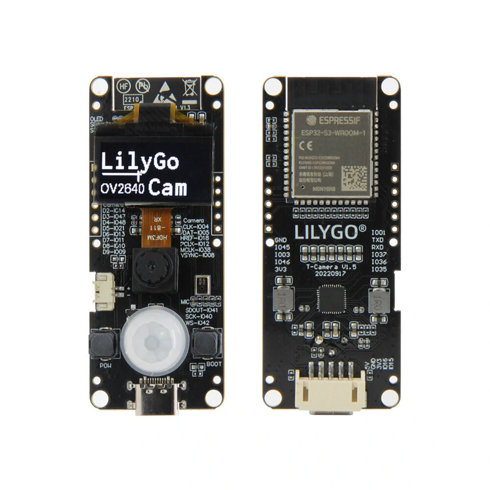 LILYGO® T-Camera-S3 ESP32-S3 Development Board 2MP HD Camera 0.96 inch OLED 16MB Flash WiFi bluetooth Module — view 6