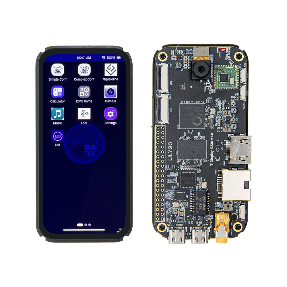LILYGO T-Display K230 Development Board 4.1 Inch AMOLED Touchscreen Dual 64-Bit RISC-V CPU 8Gb LPDDR4 2MP 1080P Camera WiFi RJ45 LoRa Communication — view 9