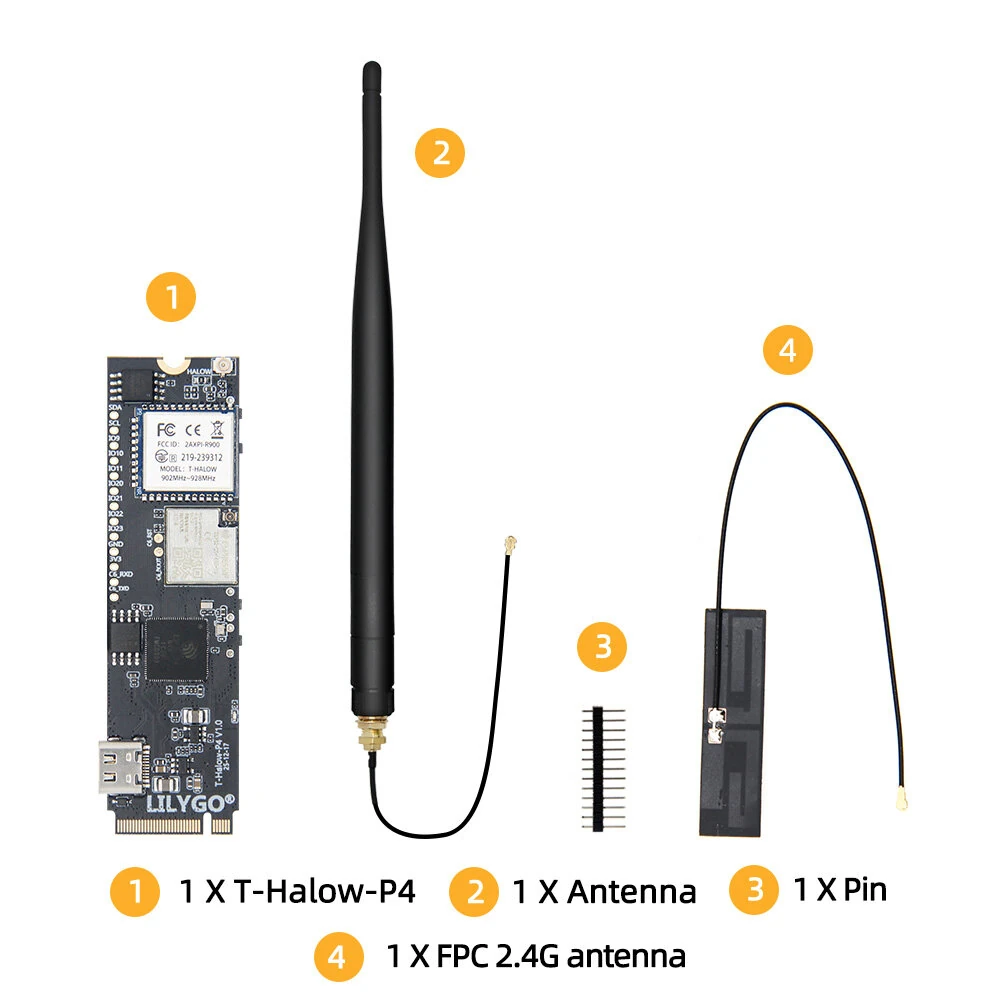 LILYGO T-Halow-P4 Development Board ESP32-P4 ESP32-C6 M.2 Slot Camera Interface WiFi Bluetooth Module — view 7