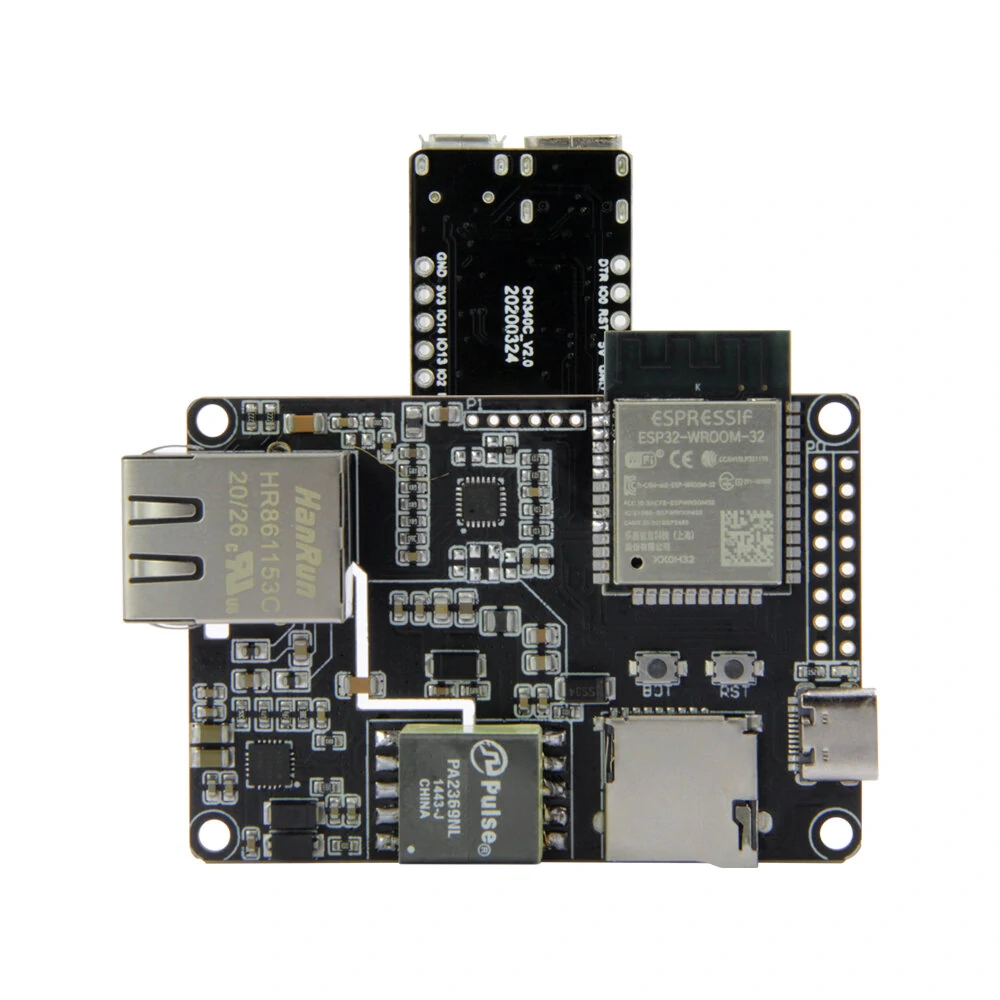 LILYGO® TTGO T-Internet-POE ESP32-WROOM LAN8720A Chip Ethernet Adapter And Downloader Expansion Board Programmable Hardware — view 5
