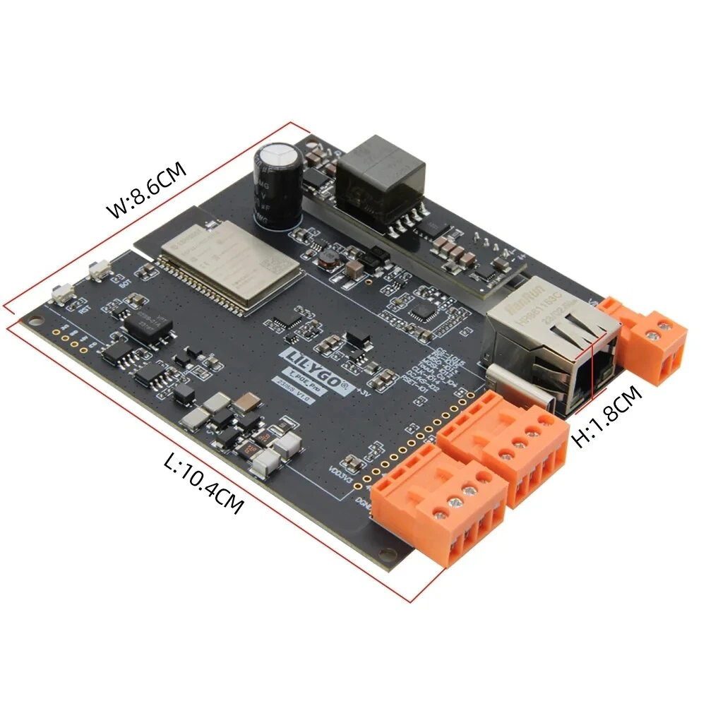LILYGO® TTGO T-Internet-POE ESP32-WROOM LAN8720A Chip Ethernet Adapter And Downloader Expansion Board Programmable Hardware — view 6