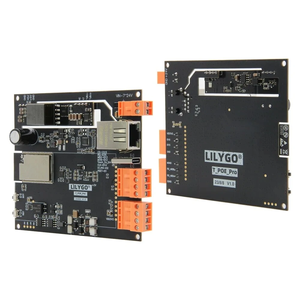 LILYGO® TTGO T-Internet-POE ESP32-WROOM LAN8720A Chip Ethernet Adapter And Downloader Expansion Board Programmable Hardware — view 7
