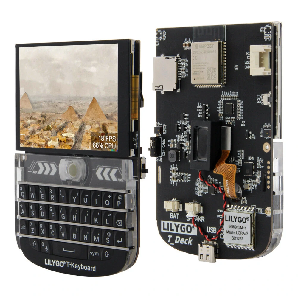 LILYGO® T-Deck ESP32-S3 LoRa Module 2.8 inch LCD Development Board LoRaWAN Long Range 433MHz 868MHz 915MHz with WiFi bluetooth Module Board — LILYGO