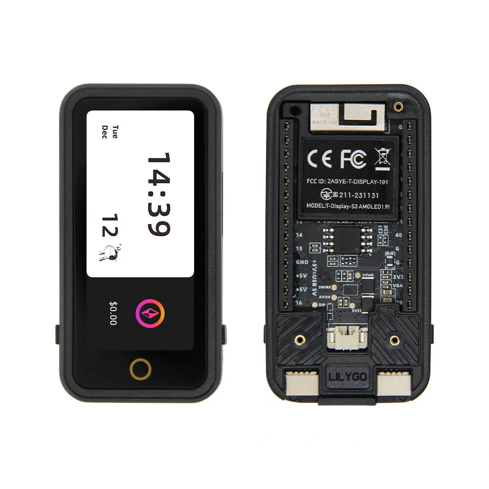 LILYGO® T-Display-S3 AMOLED ESP32-S3 1.91-inch RM67162 Display Development Board OLED WiFi Bluetooth 5.0 Wireless Module with Shell