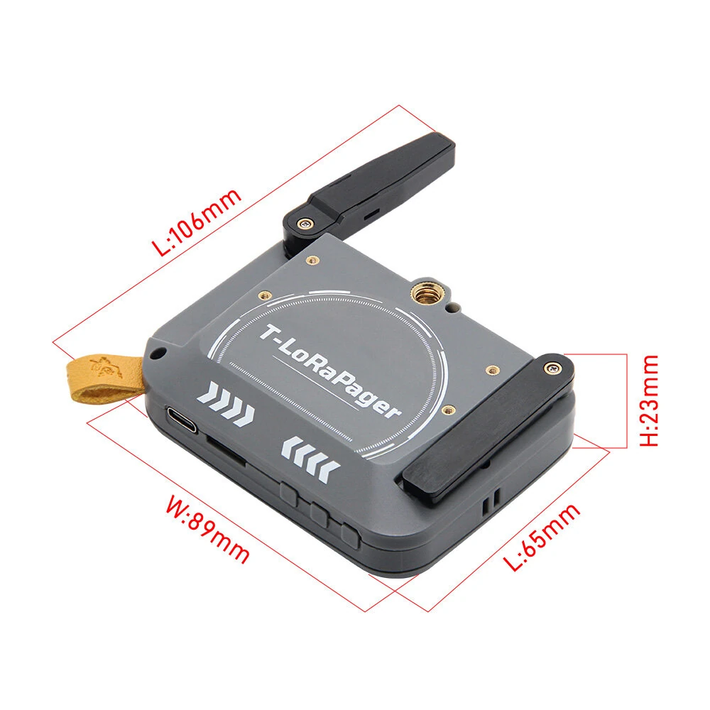 LILYGO® T-Lora Pager ESP32-S3 LoRa SX1262 Wireless RF Module Dual-mode RFID/NFC RTC GNSS Ai Programmable Handheld AIoT Device — view 4
