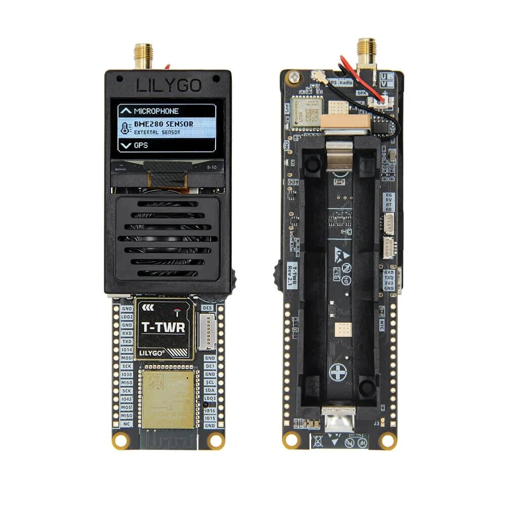 LILYGO® T-TWR REV2.1 ESP32-S3 Walkie-Talkie Development Board L76K GNSS Module With 1.3 inch OLED PMU AXP2102 Battery Holder GPS — LILYGO