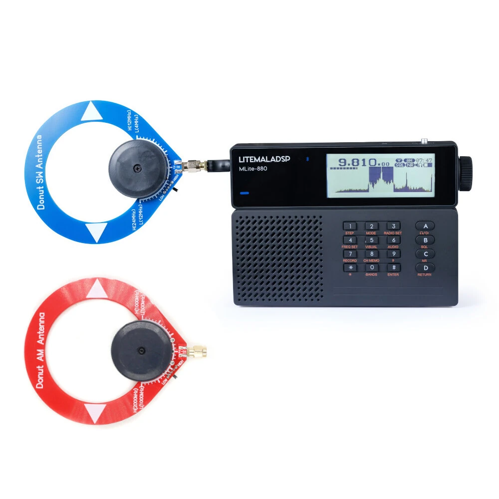 LITEMALADSP MLite-880 Software-Defined Radio + 2pcs Donut AM SW Antenna Full Band SDR SSB CW AM SAM NFM WFM support Longwave Medium Wave Shortwave Aviation Band — view 10