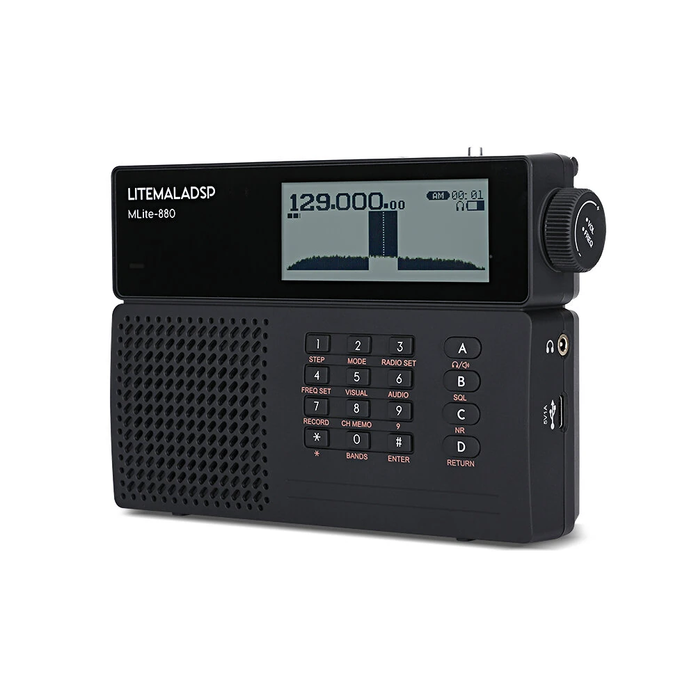LITEMALADSP MLite-880 Software-Defined Radio + 2pcs Donut AM SW Antenna Full Band SDR SSB CW AM SAM NFM WFM support Longwave Medium Wave Shortwave Aviation Band — view 2