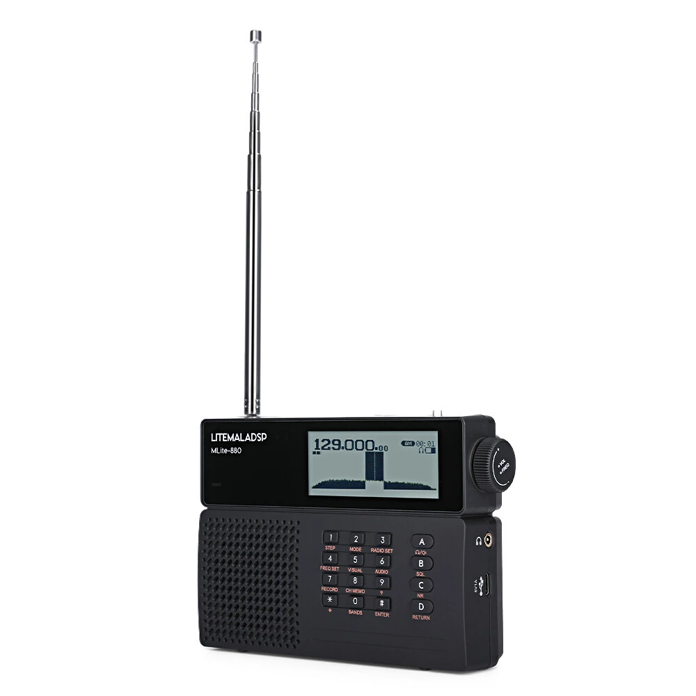 LITEMALADSP MLite-880 Software-Defined Radio + 2pcs Donut AM SW Antenna Full Band SDR SSB CW AM SAM NFM WFM support Longwave Medium Wave Shortwave Aviation Band — view 3