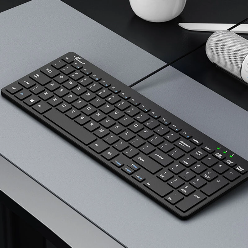 Little Kangaroo USB Wired Keyboard 100 Keys Scissor Switch Multimedia Function Slim Keyboards for Desktop Laptop Computer Office — view 2